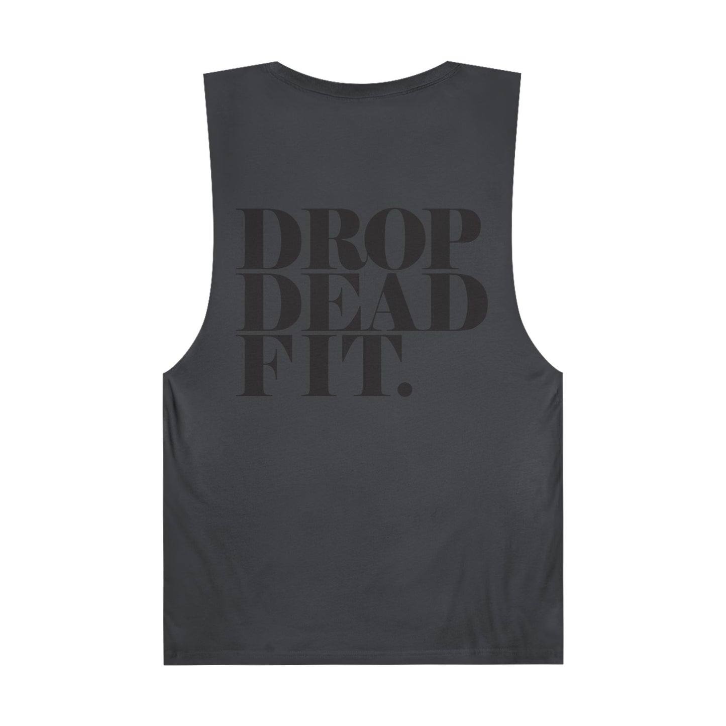 DROPDEADFIT. Unisex Graphic Tank Top, Edgy Workout Wear, Men's Fitness Apparel, Casual Summer Top, Trendy Gym Shirt, Perfect for Active Lifestyle