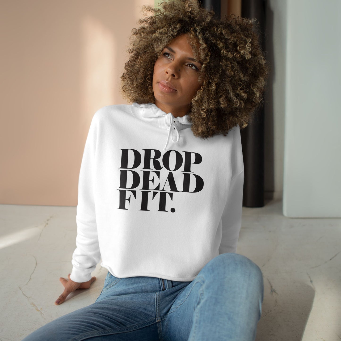 DROPDEADFIT. Crop Hoodie