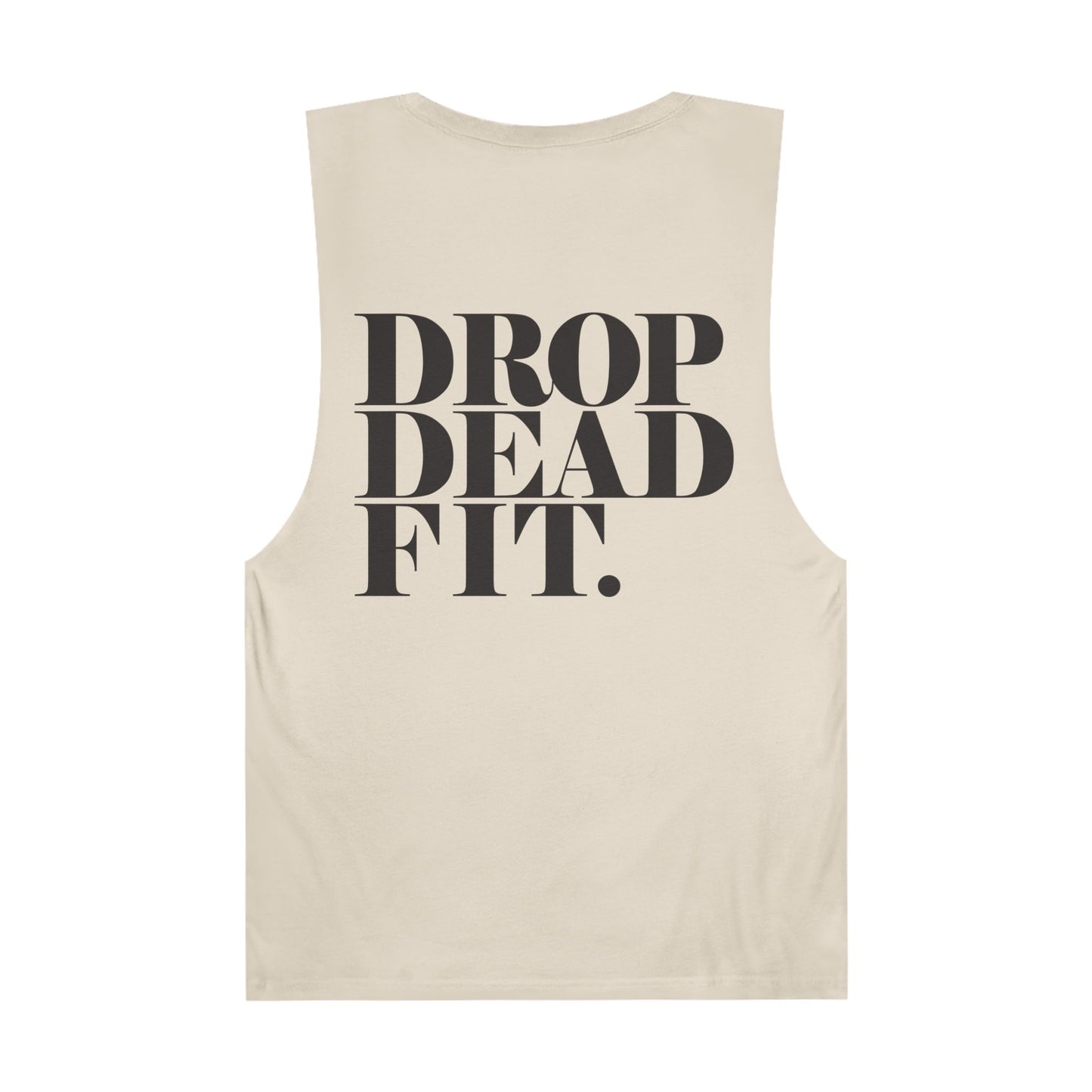 DROPDEADFIT. Unisex Graphic Tank Top, Edgy Workout Wear, Men's Fitness Apparel, Casual Summer Top, Trendy Gym Shirt, Perfect for Active Lifestyle