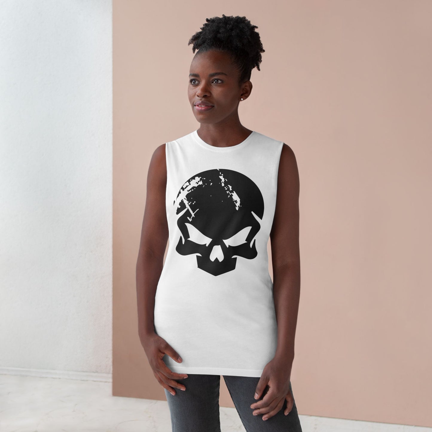 DROPDEADFIT. Unisex Graphic Tank Top, Edgy Workout Wear, Men's Fitness Apparel, Casual Summer Top, Trendy Gym Shirt, Perfect for Active Lifestyle