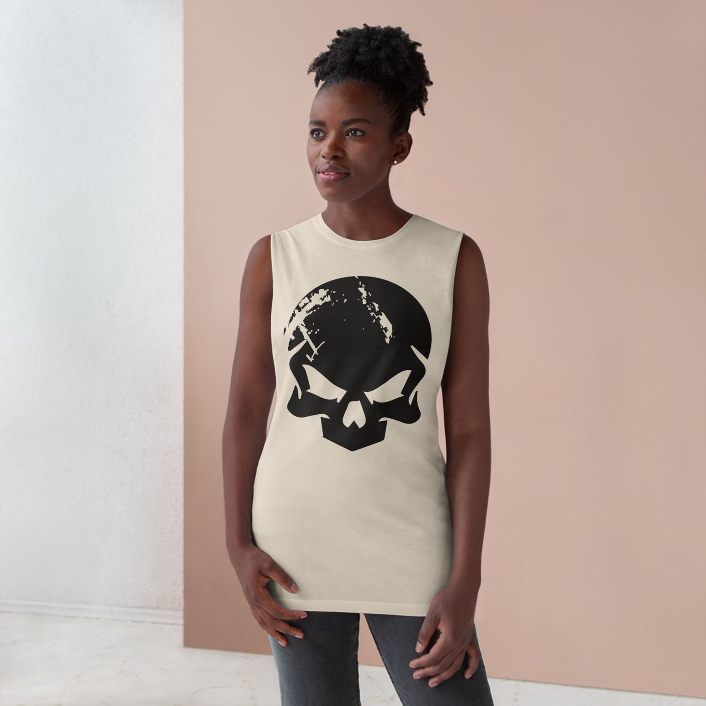 DROPDEADFIT. Unisex Graphic Tank Top, Edgy Workout Wear, Men's Fitness Apparel, Casual Summer Top, Trendy Gym Shirt, Perfect for Active Lifestyle