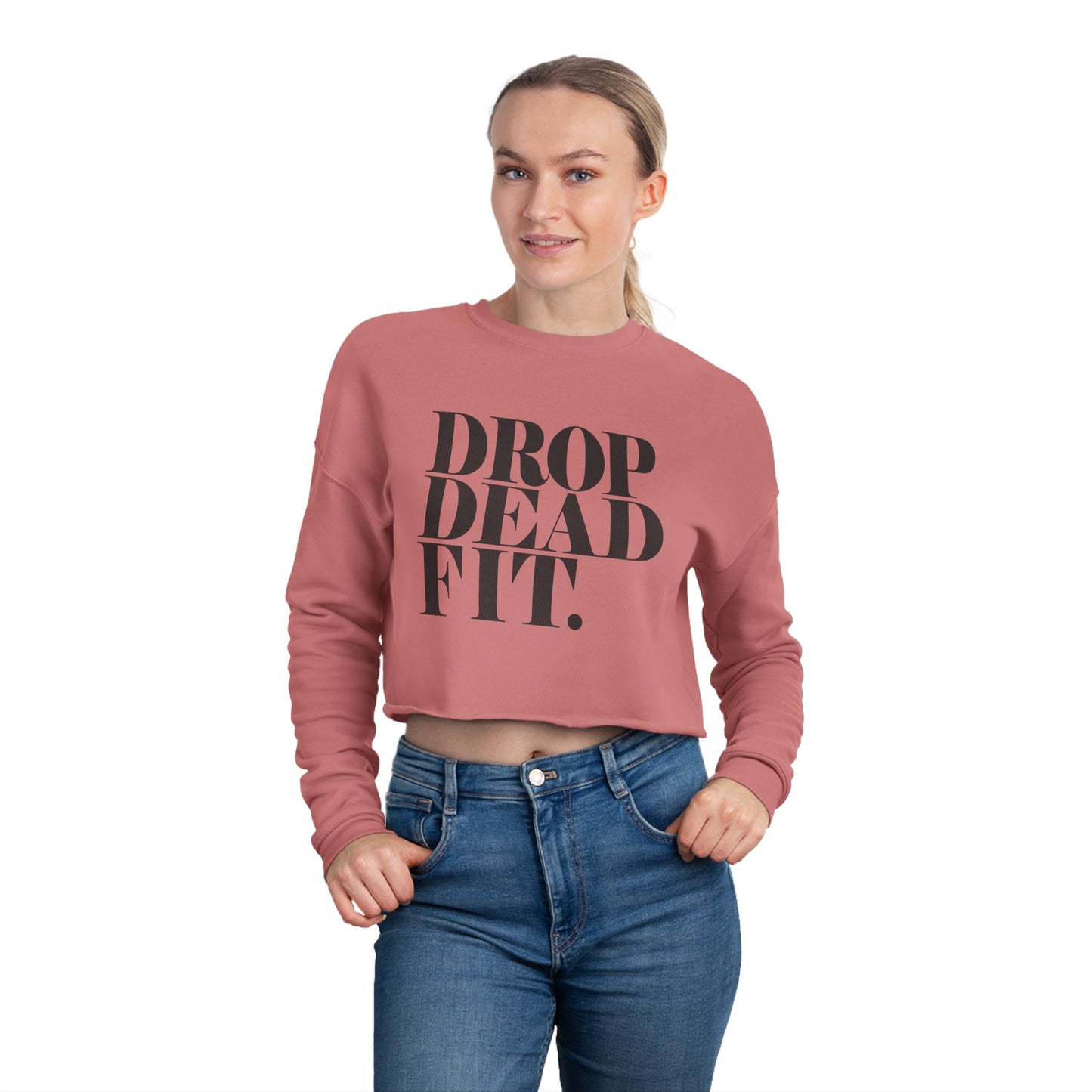 DROPDEADFIT. Women's Cropped Sweatshirt