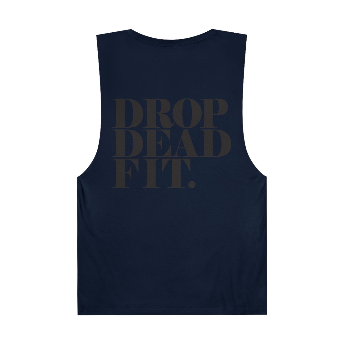 DROPDEADFIT. Unisex Graphic Tank Top, Edgy Workout Wear, Men's Fitness Apparel, Casual Summer Top, Trendy Gym Shirt, Perfect for Active Lifestyle