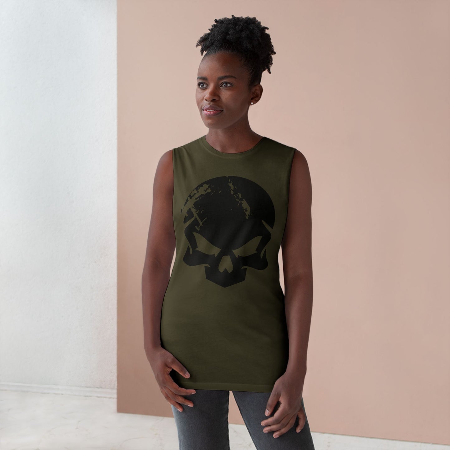 DROPDEADFIT. Unisex Graphic Tank Top, Edgy Workout Wear, Men's Fitness Apparel, Casual Summer Top, Trendy Gym Shirt, Perfect for Active Lifestyle