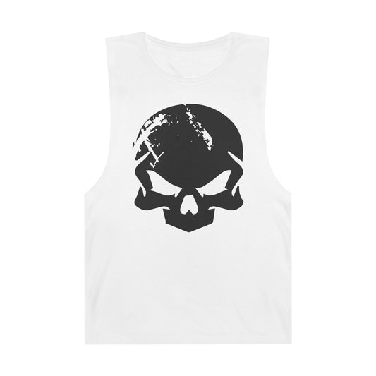 DROPDEADFIT. Unisex Graphic Tank Top, Edgy Workout Wear, Men's Fitness Apparel, Casual Summer Top, Trendy Gym Shirt, Perfect for Active Lifestyle