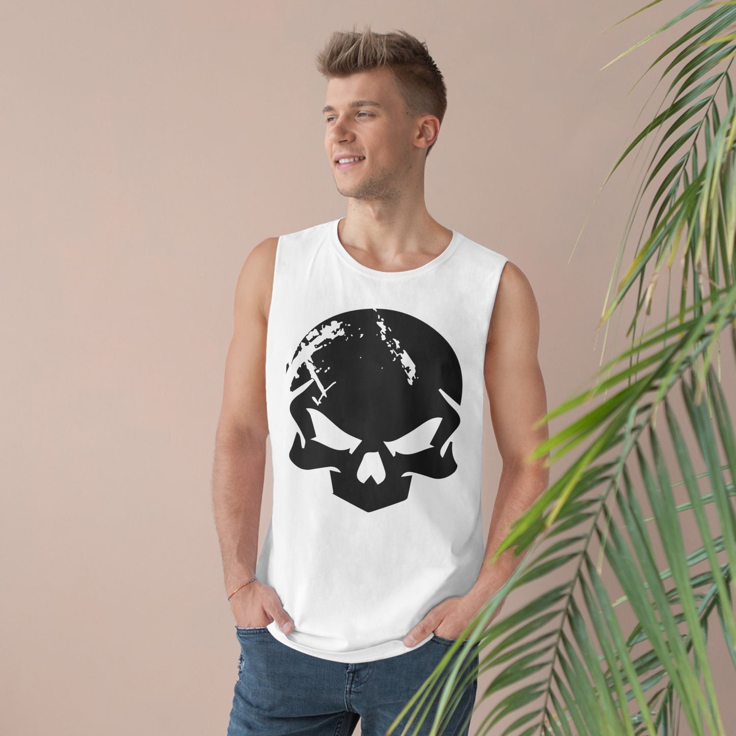 DROPDEADFIT. Unisex Graphic Tank Top, Edgy Workout Wear, Men's Fitness Apparel, Casual Summer Top, Trendy Gym Shirt, Perfect for Active Lifestyle