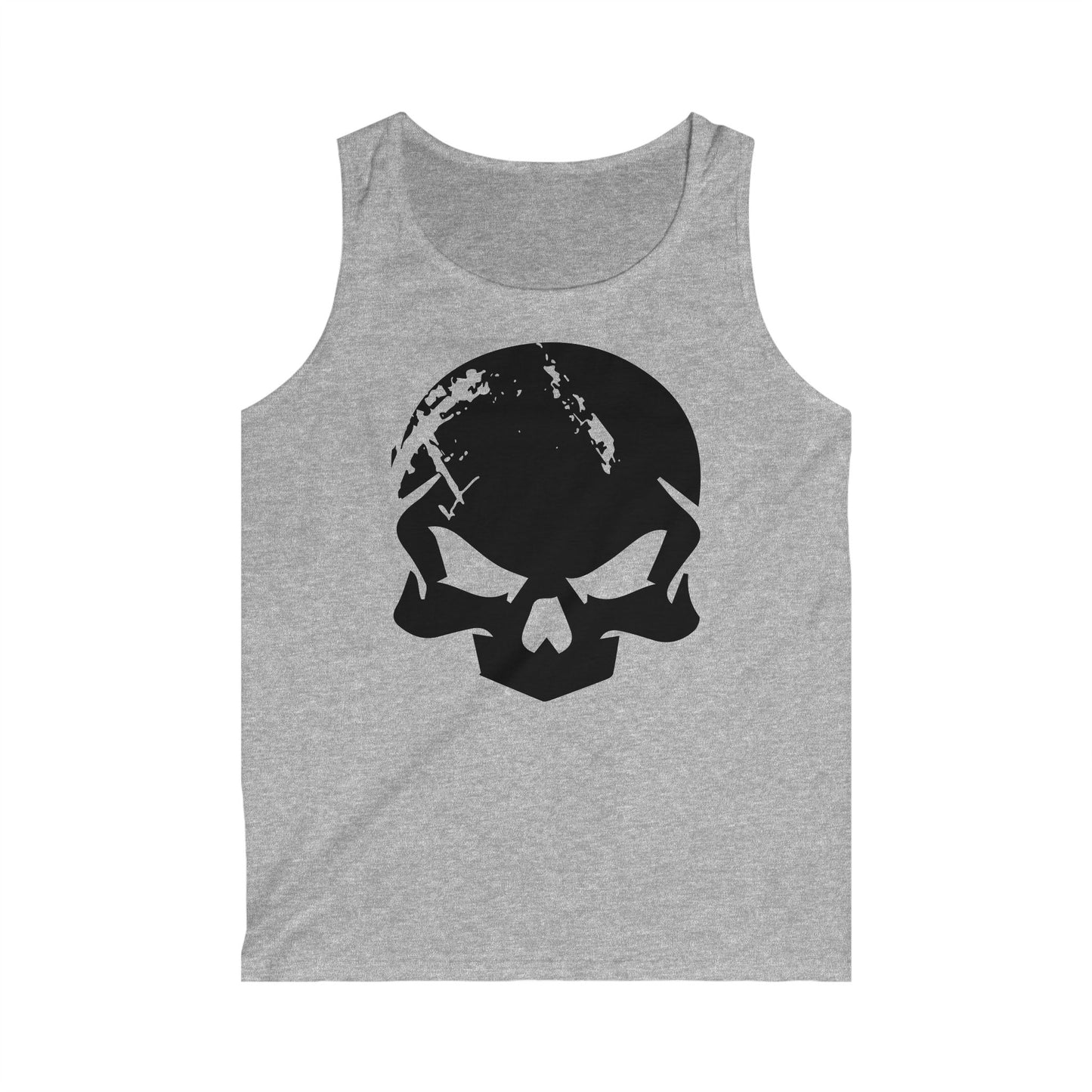 Men's Skull & Typography Tank Top, Fitness Apparel, Casual Wear, Workout Shirt, Summer Attire, Gift for Him