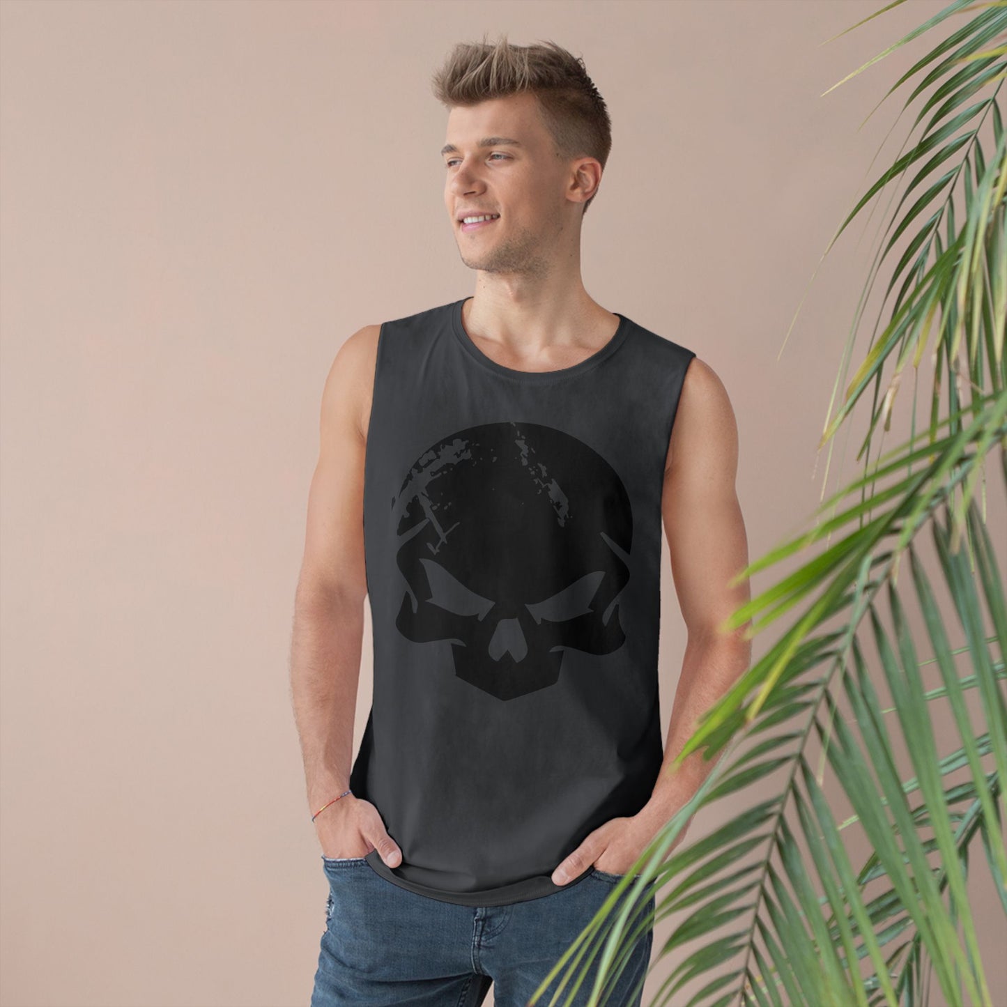 DROPDEADFIT. Unisex Graphic Tank Top, Edgy Workout Wear, Men's Fitness Apparel, Casual Summer Top, Trendy Gym Shirt, Perfect for Active Lifestyle