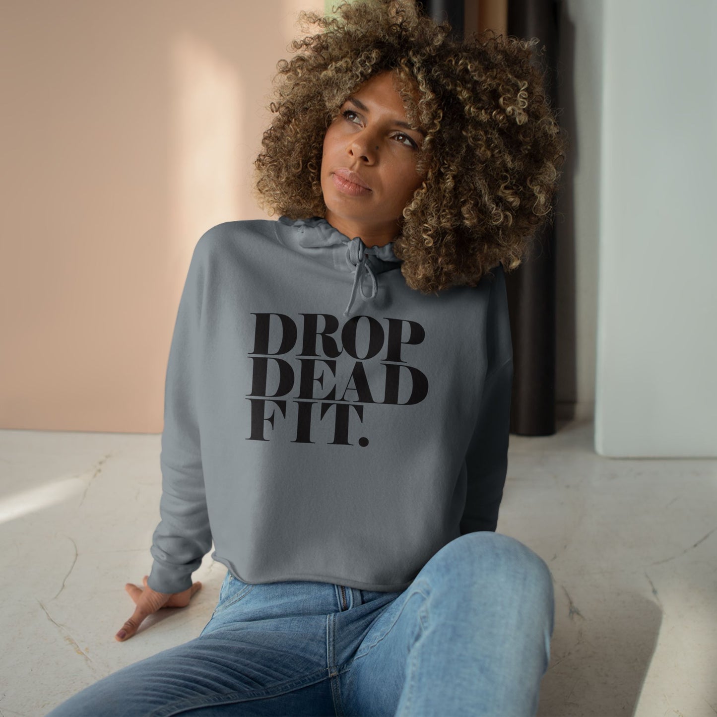 DROPDEADFIT. Crop Hoodie