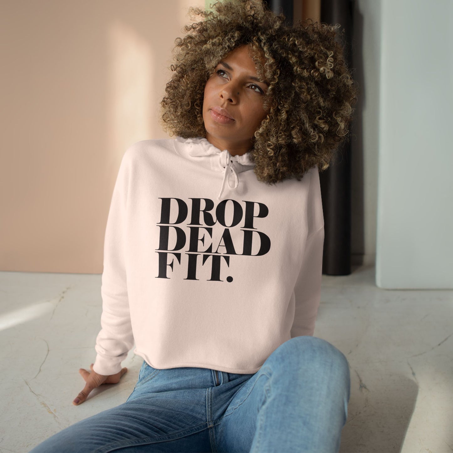 DROPDEADFIT. Crop Hoodie