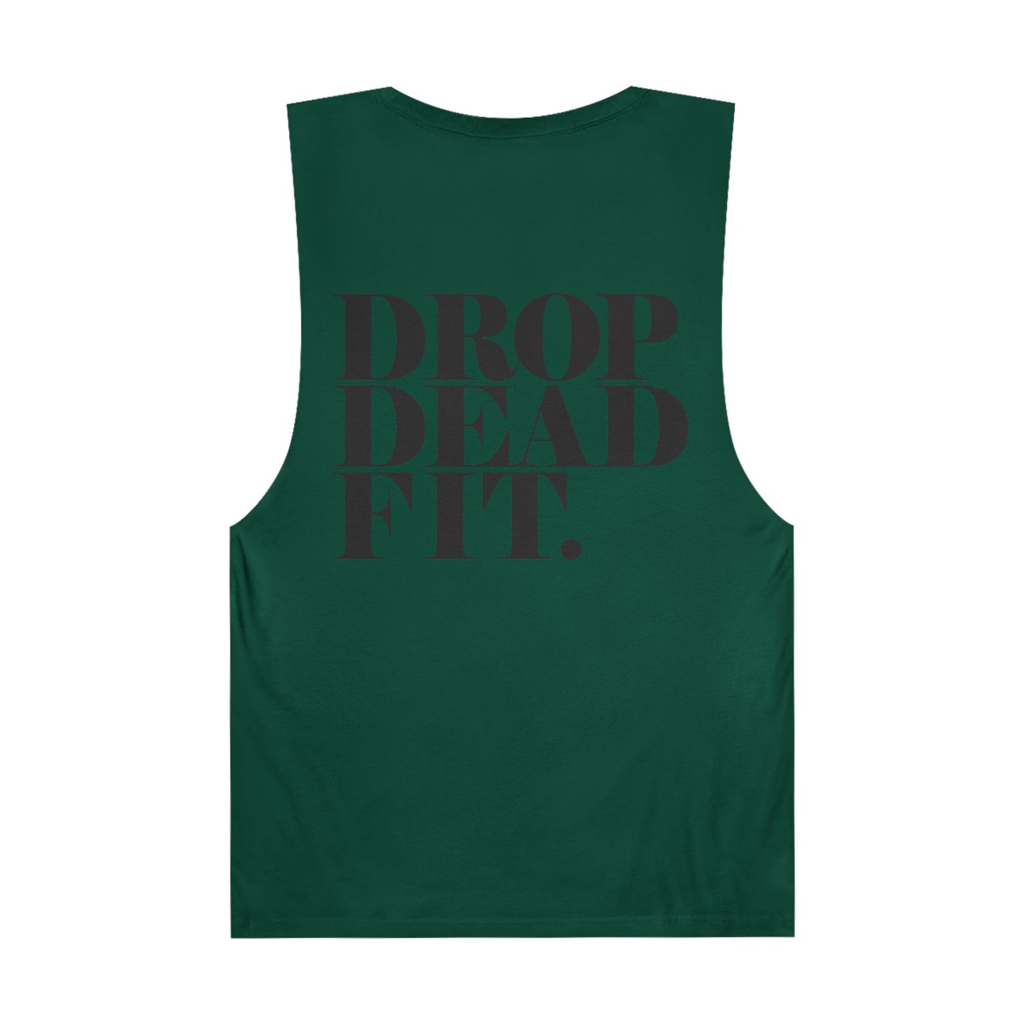 DROPDEADFIT. Unisex Graphic Tank Top, Edgy Workout Wear, Men's Fitness Apparel, Casual Summer Top, Trendy Gym Shirt, Perfect for Active Lifestyle