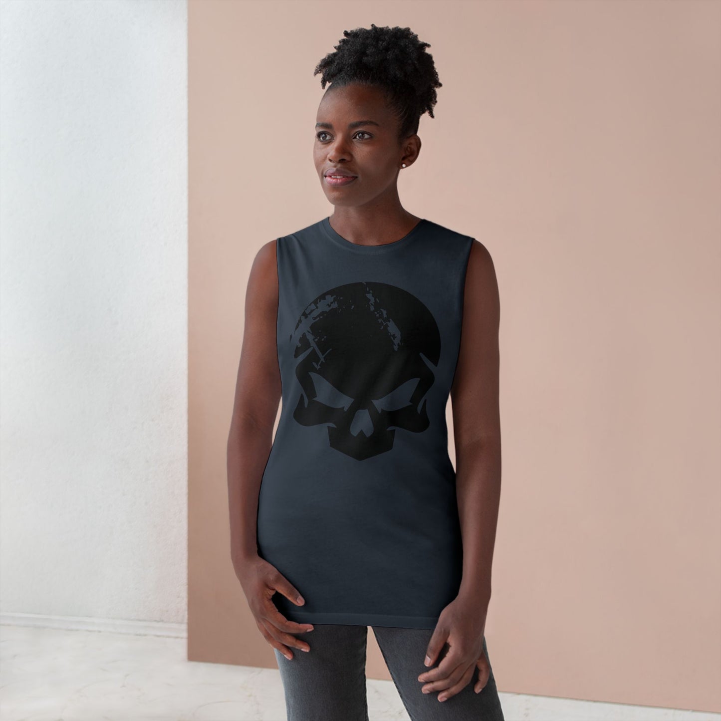 DROPDEADFIT. Unisex Graphic Tank Top, Edgy Workout Wear, Men's Fitness Apparel, Casual Summer Top, Trendy Gym Shirt, Perfect for Active Lifestyle