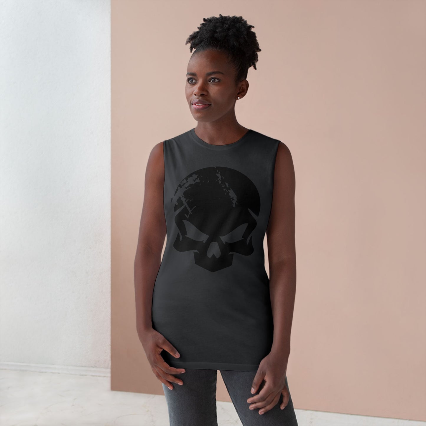 DROPDEADFIT. Unisex Graphic Tank Top, Edgy Workout Wear, Men's Fitness Apparel, Casual Summer Top, Trendy Gym Shirt, Perfect for Active Lifestyle