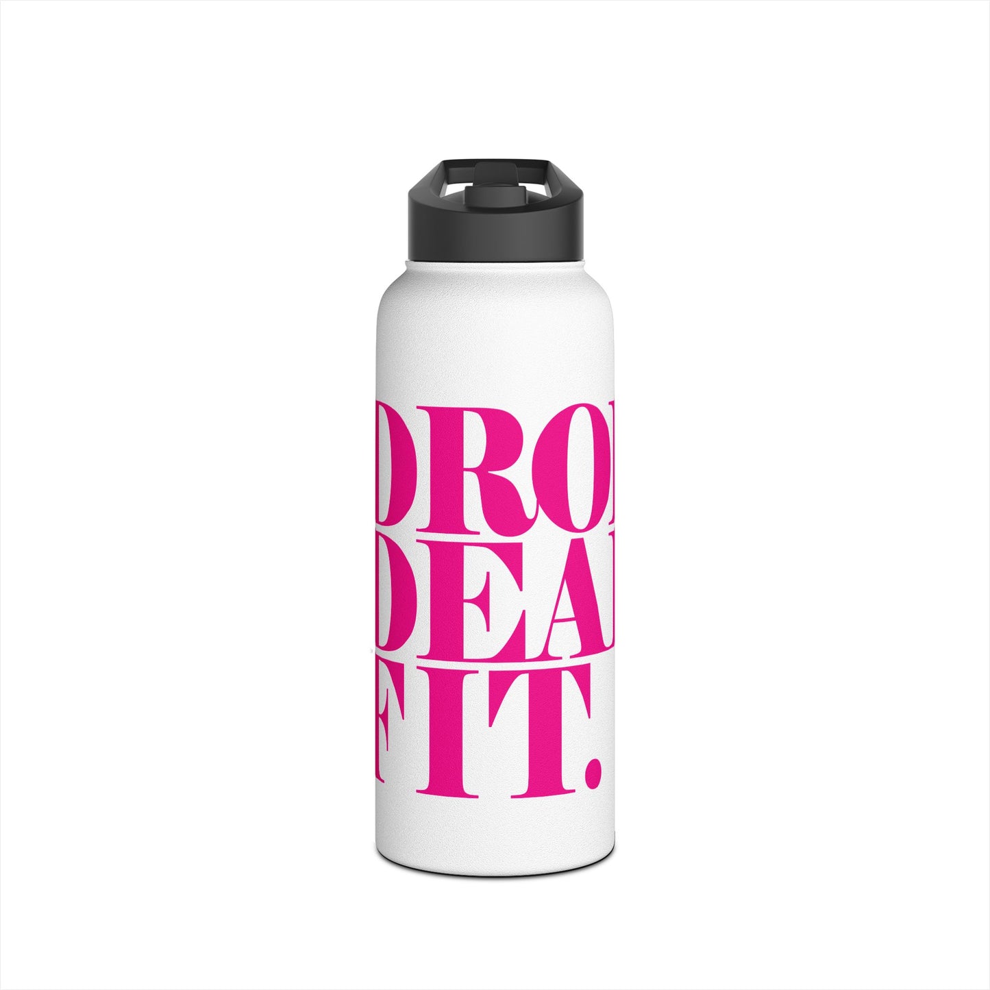 DROPDEADFIT. Fitness Motivational Water Bottle - Drop Dead Fit, Reusable Water Bottle, Gym Bottle, Sports Hydration, Eco-Friendly Gift