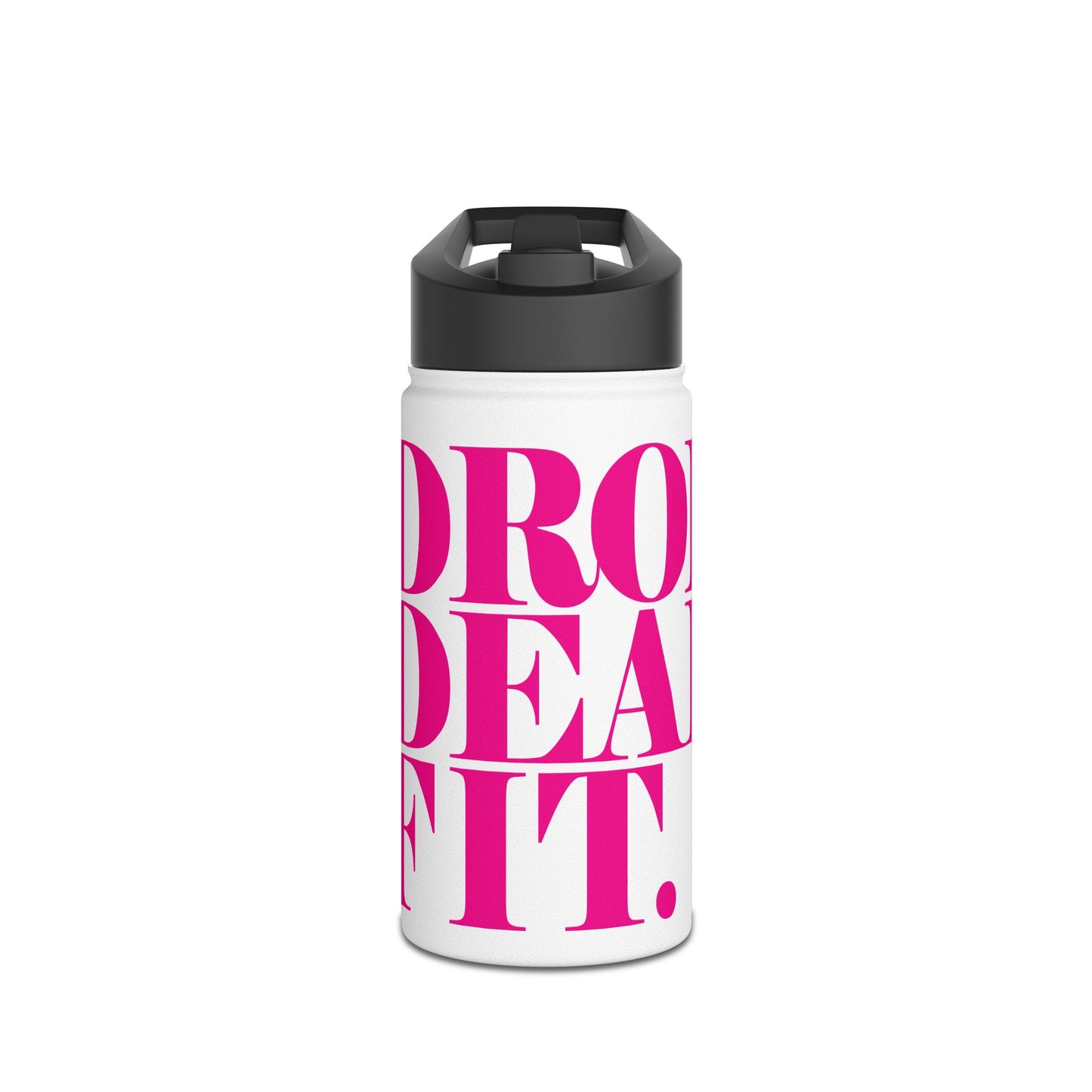 DROPDEADFIT. Fitness Motivational Water Bottle - Drop Dead Fit, Reusable Water Bottle, Gym Bottle, Sports Hydration, Eco-Friendly Gift